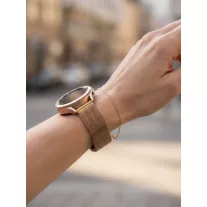   Mybandz Csatos milánói fém óraszíj-Samsung Galaxy Watch 4-5-6-7/rosegold/20mm