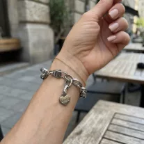 Mybandz Love fém karkötő szíj-ezüst/20mm