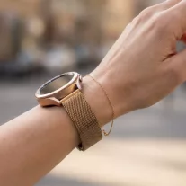 MYBANDZ Milánói mágneses fém óraszíj - rosegold/18mm