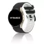 MYBANDZ kétszínű rés-nélküli szilikon óraszíj Galaxy Watch 4-5-6-7/fekete-fehér/ 20mm