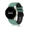 MYBANDZ kétszínű rés-nélküli szilikon óraszíj Galaxy Watch 4-5-6-7/zöldeskék-fekete/ 20mm
