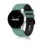MYBANDZ kétszínű rés-nélküli szilikon óraszíj Galaxy Watch 4-5-6-7/zöldeskék-fekete/ 20mm