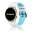 MYBANDZ kétszínű rés-nélküli szilikon óraszíj Galaxy Watch 4-5-6-7/fehér-világoskék/ 20mm