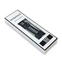   MYBANDZ kétszínű rés-nélküli szilikon óraszíj Galaxy Watch 4-5-6-7/kék-fehér/ 20mm