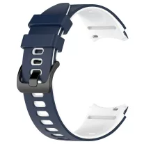   MYBANDZ kétszínű rés-nélküli szilikon óraszíj Galaxy Watch 4-5-6-7/kék-fehér/ 20mm