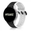 MYBANDZ rés-nélküli szilikon óraszíj Galaxy Watch 4-5-6-7 /fekete-fehér/ 20mm