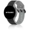 MYBANDZ rés-nélküli szilikon óraszíj Galaxy Watch 4-5-6-7 /fekete-szürke/ 20mm