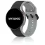 MYBANDZ rés-nélküli szilikon óraszíj Galaxy Watch 4-5-6-7 /fekete-szürke/ 20mm