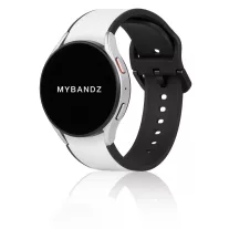   MYBANDZ rés-nélküli szilikon óraszíj Galaxy Watch 4-5-6-7 /fehér-fekete/ 20mm