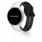 MYBANDZ rés-nélküli szilikon óraszíj Galaxy Watch 4-5-6-7 /fehér-fekete/ 20mm