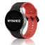 MYBANDZ rés-nélküli szilikon óraszíj Galaxy Watch 4-5-6-7 /fekete-piros/ 20mm