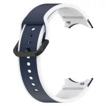   MYBANDZ rés-nélküli szilikon óraszíj Galaxy Watch 4-5-6-7 /kék-fehér/ 20mm