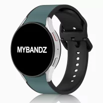   MYBANDZ rés-nélküli szilikon óraszíj Galaxy Watch 4-5-6-7 /zöldeskék-fekete/ 20mm