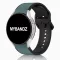 MYBANDZ rés-nélküli szilikon óraszíj Galaxy Watch 4-5-6-7 /zöldeskék-fekete/ 20mm