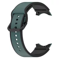   MYBANDZ rés-nélküli szilikon óraszíj Galaxy Watch 4-5-6-7 /zöldeskék-fekete/ 20mm