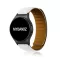 MYBANDZ kétrészes mágneses szilikon óraszíj Galaxy Watch 4-5-6-7/fehér(fekete csatlakozó)/ 20mm