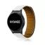 MYBANDZ kétrészes mágneses szilikon óraszíj Galaxy Watch 4-5-6-7/fehér(fekete csatlakozó)/ 20mm