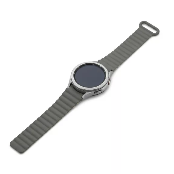MYBANDZ mágneses szilikon óraszíj Galaxy Watch 4-5-6-7/szürke-bézs/ 20mm