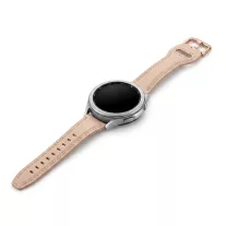   MYBANDZ Elegáns vékony bőróraszíj rosegold csattal /púder/20mm