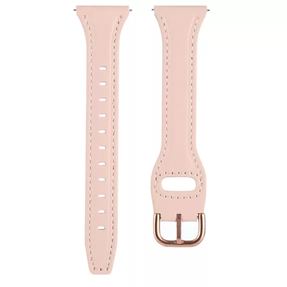 MYBANDZ Elegáns vékony bőróraszíj rosegold csattal /púder/20mm