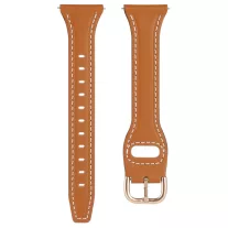   MYBANDZ Elegáns vékony bőróraszíj rosegold csattal /barna/20mm