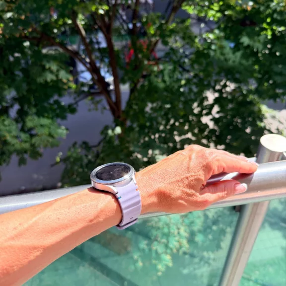 MYBANDZ Waves szilikon óraszíj-levendula/Samsung Galaxy Watch 4-5-6-7