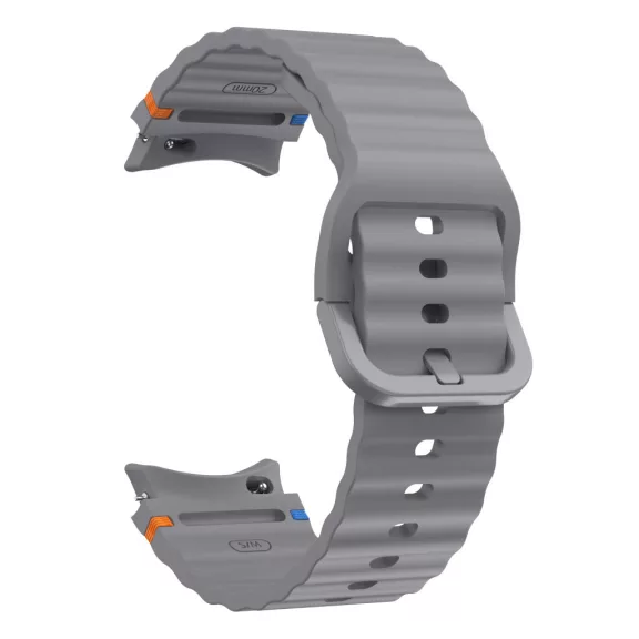 MYBANDZ Waves szilikon óraszíj-sötétszürke/Samsung Galaxy Watch 4-5-6-7