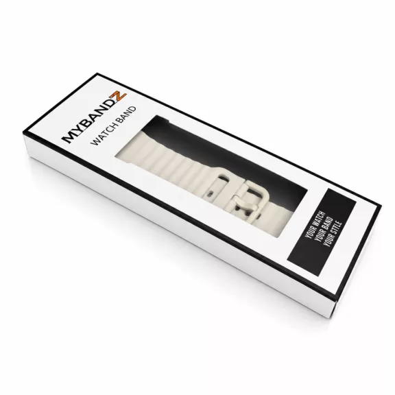 MYBANDZ Waves szilikon óraszíj-bézs/Samsung Galaxy Watch 4-5-6-7