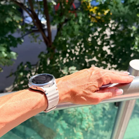 MYBANDZ Waves szilikon óraszíj-bézs/Samsung Galaxy Watch 4-5-6-7
