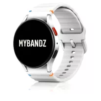   MYBANDZ Waves szilikon óraszíj-fehér/Samsung Galaxy Watch 4-5-6-7