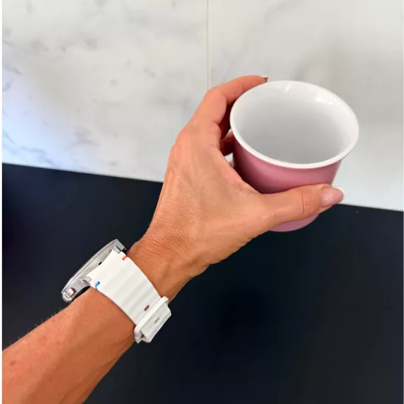 MYBANDZ Waves szilikon óraszíj-fehér/Samsung Galaxy Watch 4-5-6-7