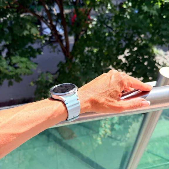 MYBANDZ Waves szilikon óraszíj-babakék/Samsung Galaxy Watch 4-5-6-7