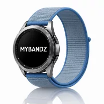   MYBANDZ Tépőzáras rugalmas szövet óraszíj - világos kék/ 20mm