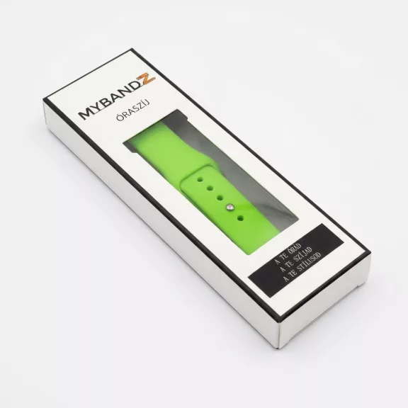 MYBANDZ Szilikon óraszíj gömb csattal /lime/ 20mm