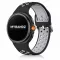 MYBANDZ Lélegző szilikon óraszíj-fekete-szürke/Samsung Galaxy Watch 8-9