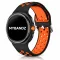 MYBANDZ Lélegző szilikon óraszíj-fekete-narancs/Samsung Galaxy Watch 8-9