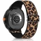 MYBANDZ állítható rugalmas szövet óraszíj /leopárd/ Samsung Galaxy Watch 8-9