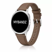 MYBANDZ vékony bőróraszíj/barna/Samsung Galaxy Watch 8-9