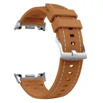   MYBANDZ Kívül puha bőr belül szilikon óraszíj/barna/Samsung Galaxy Watch 8-9