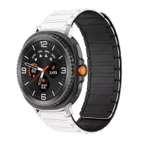   MYBANDZ Mágneses szilikon óraszíj-fehér-fekete/Samsung Galaxy Watch 8-9