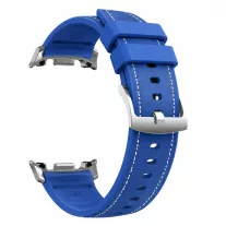   MYBANDZ Kívül puha bőr belül szilikon óraszíj/kék/Samsung Galaxy Watch 8-9