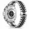 Mybandz Jubilee fém óraszíj /ezüst-fekete/ Samsung Galaxy Watch 8-9